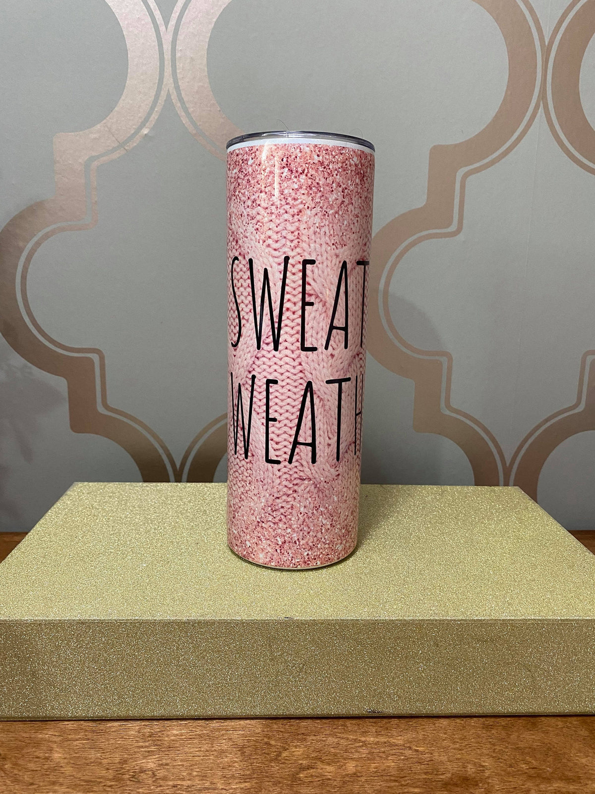 Sweater Weather 20 oz Steel Tumbler with Straw
