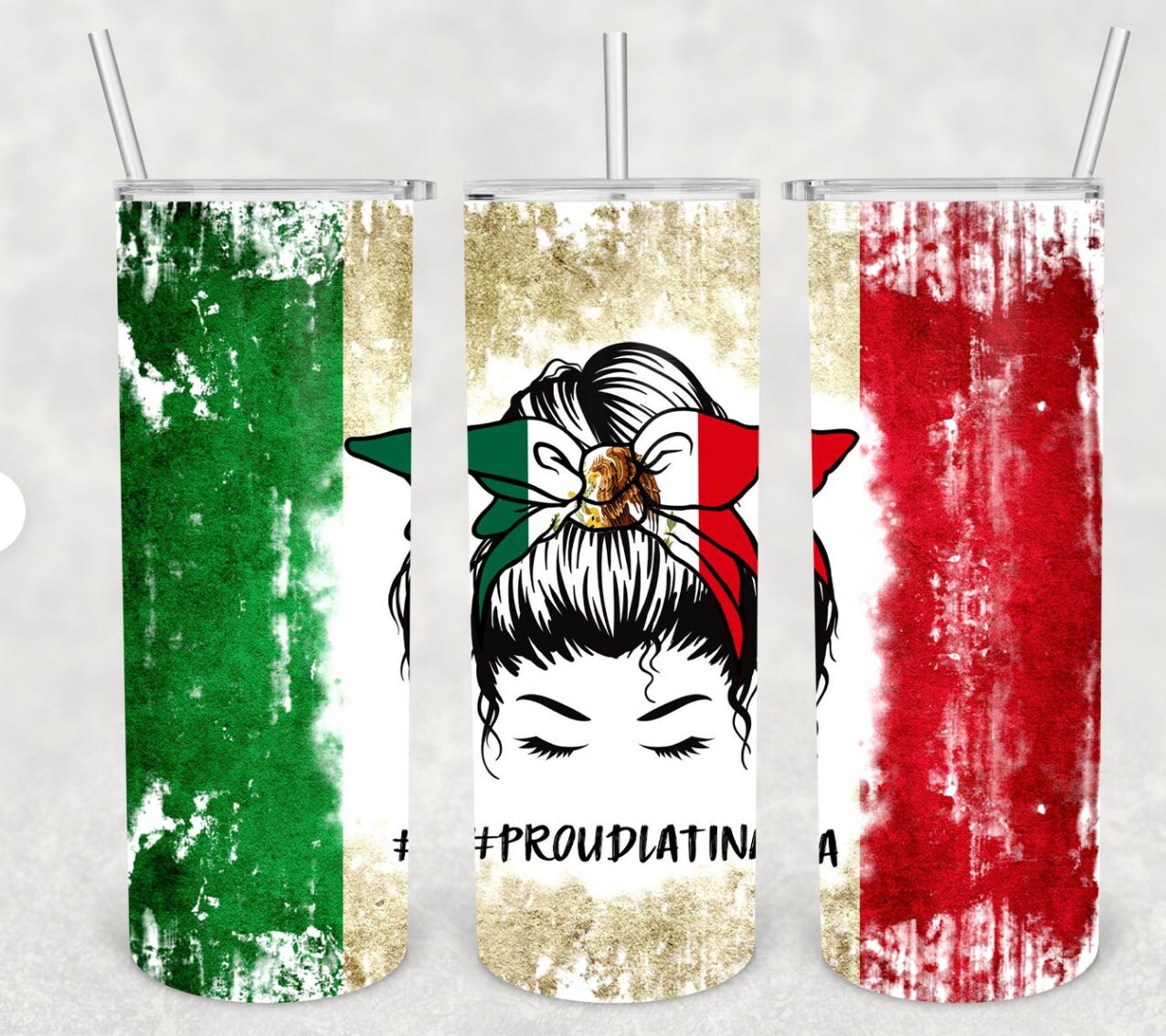 Mexican Bandera Flag Mujer Woman Chicana Mama Tumbler