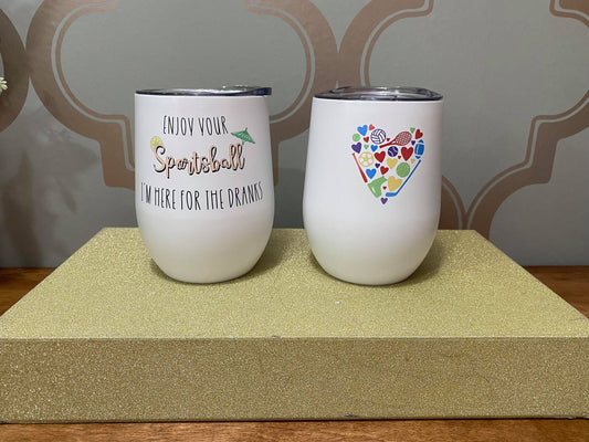 Go Sportsball Team Wine Tumbler