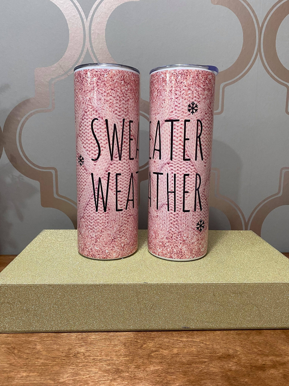 Sweater Weather 20 oz Steel Tumbler with Straw