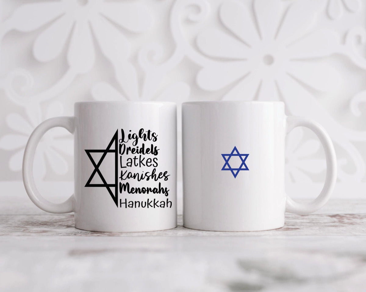 Happy Hanukkah Star of David Tea Mug