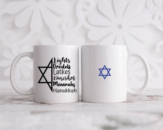 Happy Hanukkah Star of David Tea Mug