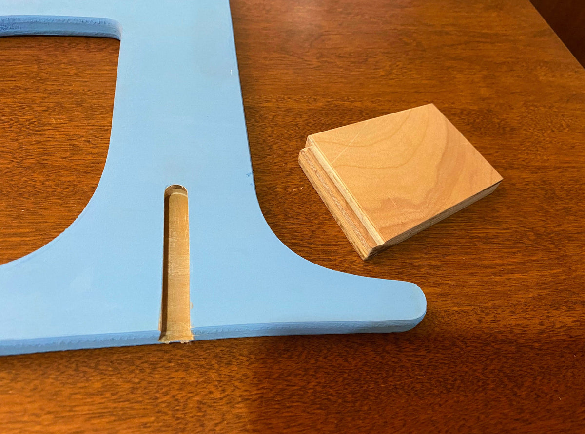Floral and Wood Flower Letter with stand
