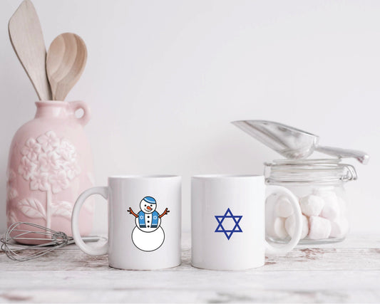Hanukkah Snowman Coffee Tea Mug