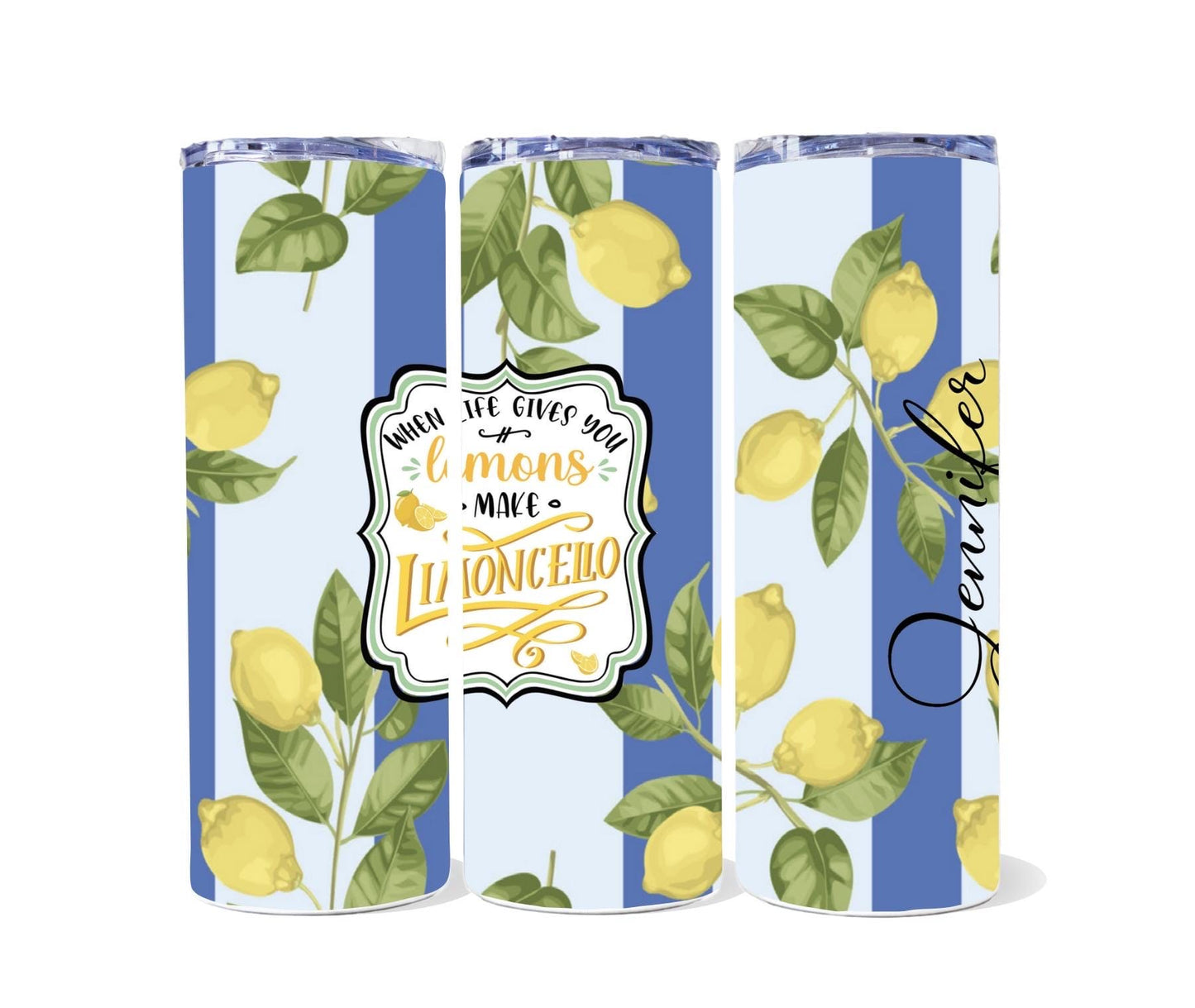 Lemoncello Striped Tumbler